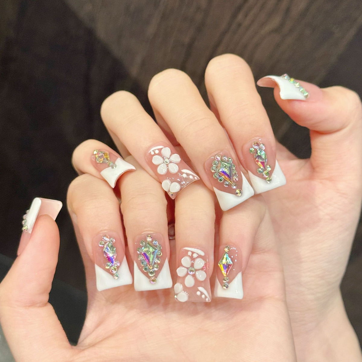 Petal Prism | Short Duck Press‑on Nails