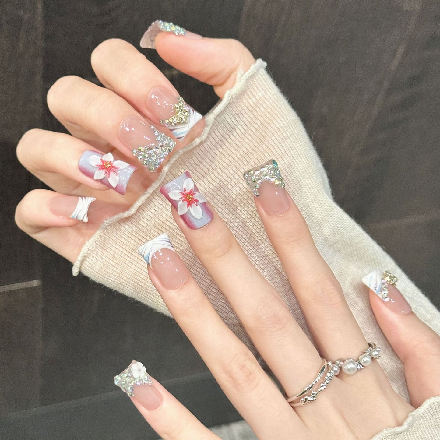 Sunset Gild | Short Duck Press‑on Nails