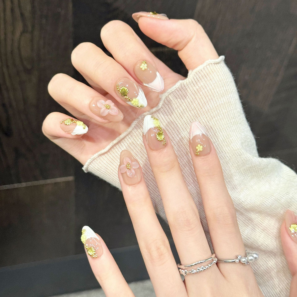 Peach Surf | Short Almond Press‑on Nails