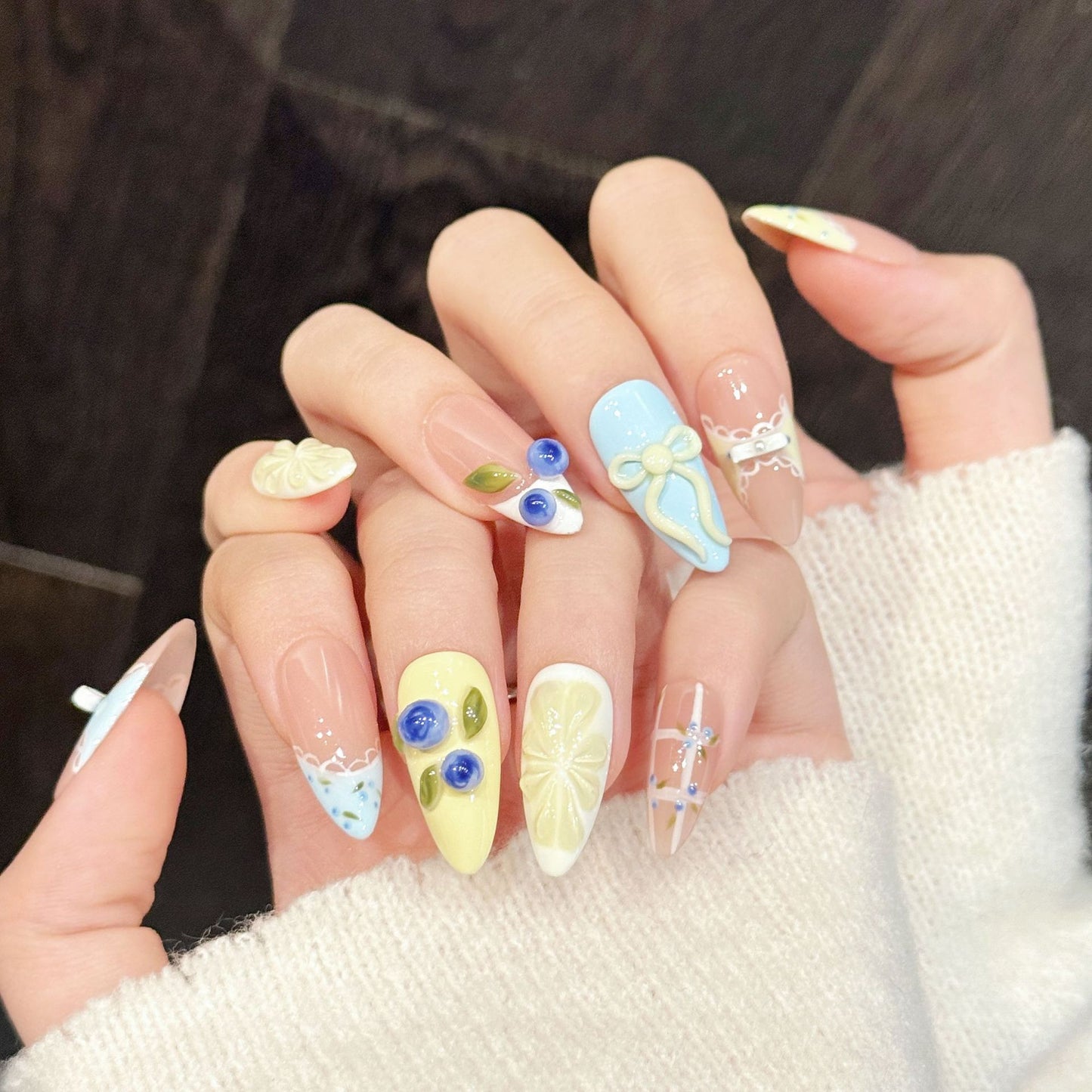Pastel Berry | Medium Almond Press‑on Nails