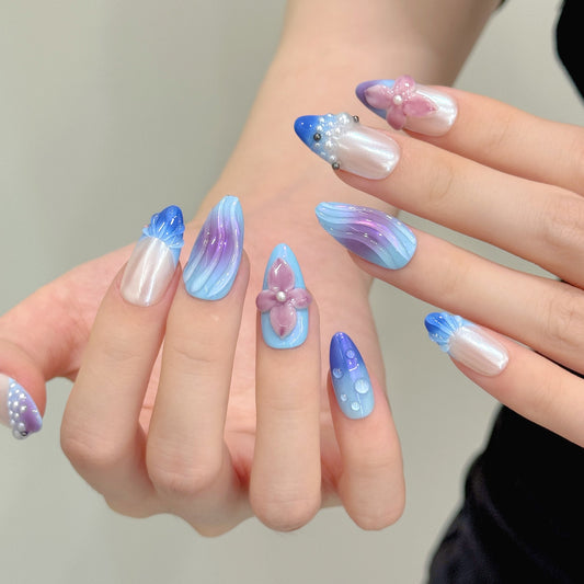 Lunar Tide | Medium Almond Press-on Nails