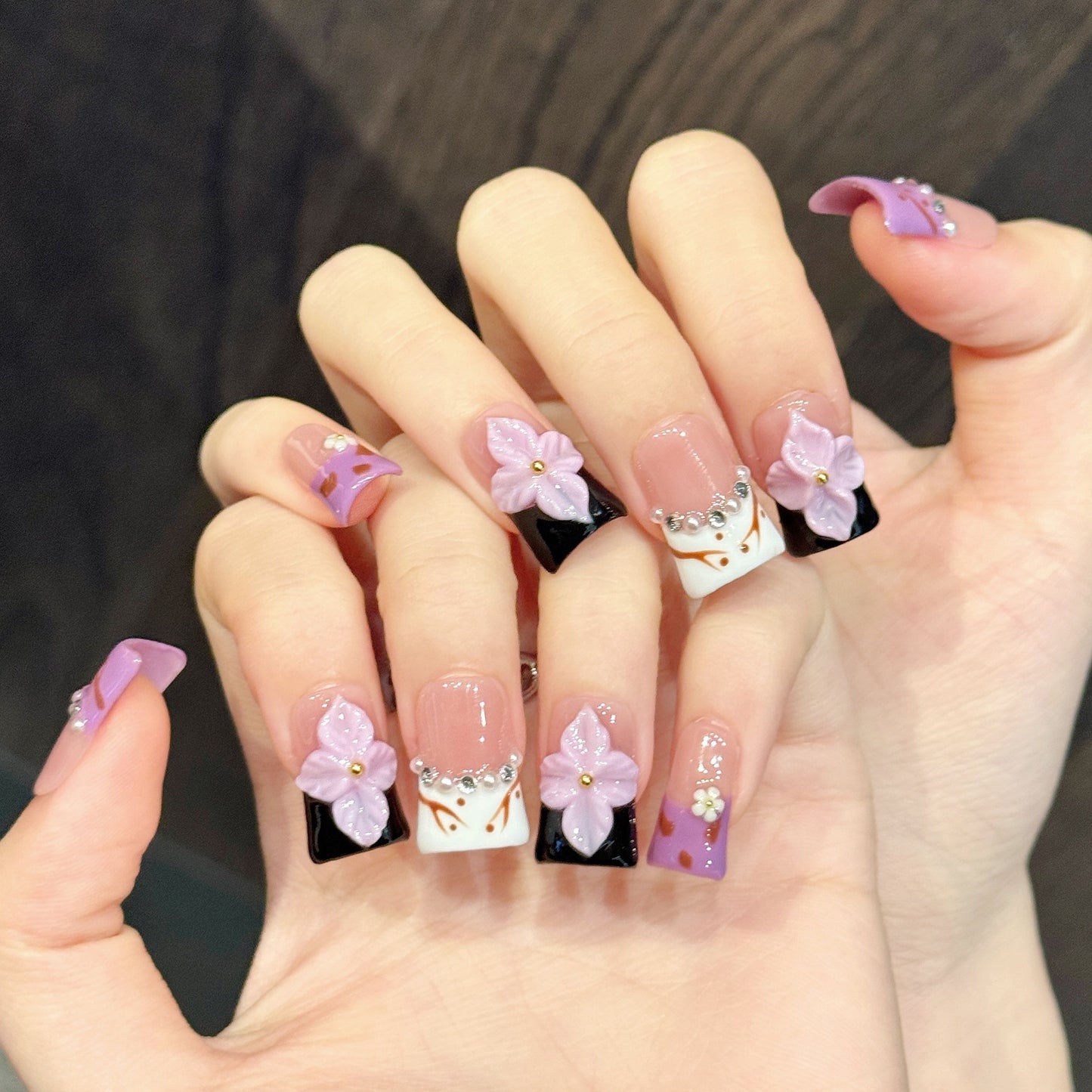 Lavender Bloom | Short Duck Press‑on Nails