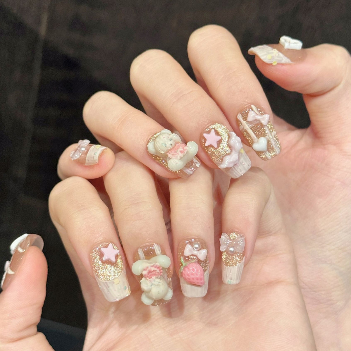 Blush Pearl Sheen | Short Duck Press‑on Nails