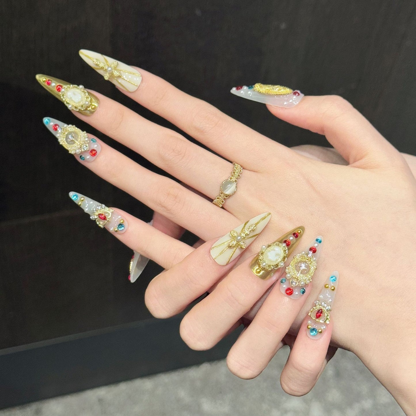 Aurelia Voss | Long Stiletto Press‑on Nails