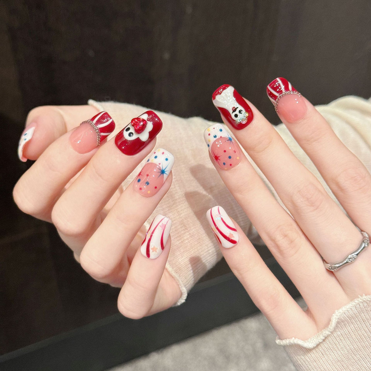 Morrigan Feast | Medium Square Press‑on Nails