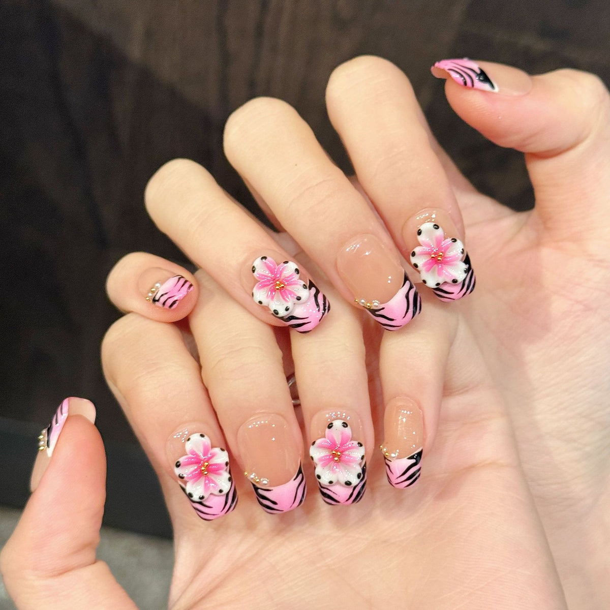 Blush Safari | Short Square Press‑on Nails