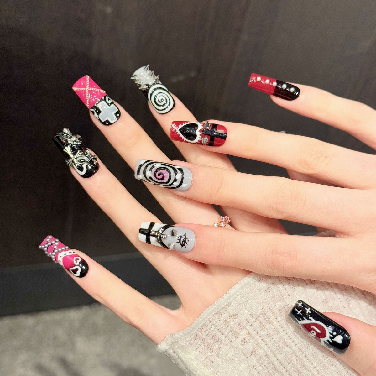 Rune Hype | Long Square Press‑on Nails
