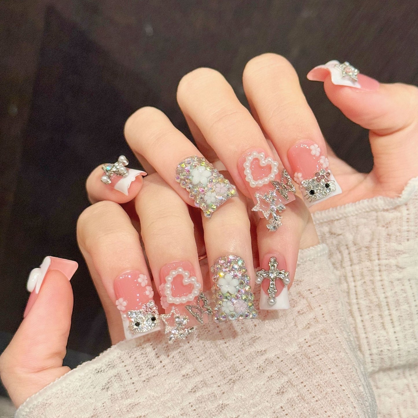 Peach Y2k Crush | Short Duck Press‑on Nails