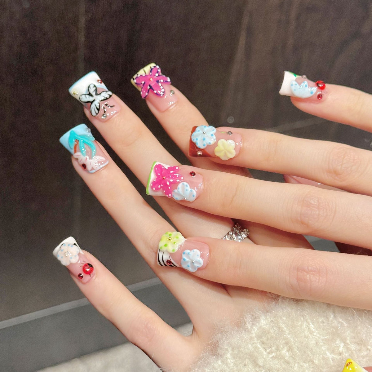 Pastel Butterfly Dream | Short Duck Press‑on Nails