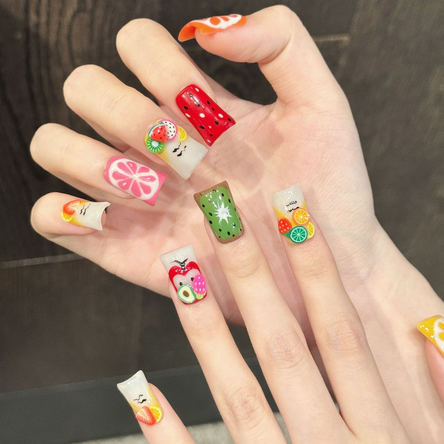 Juicy Summer | Short Duck Press‑on Nails