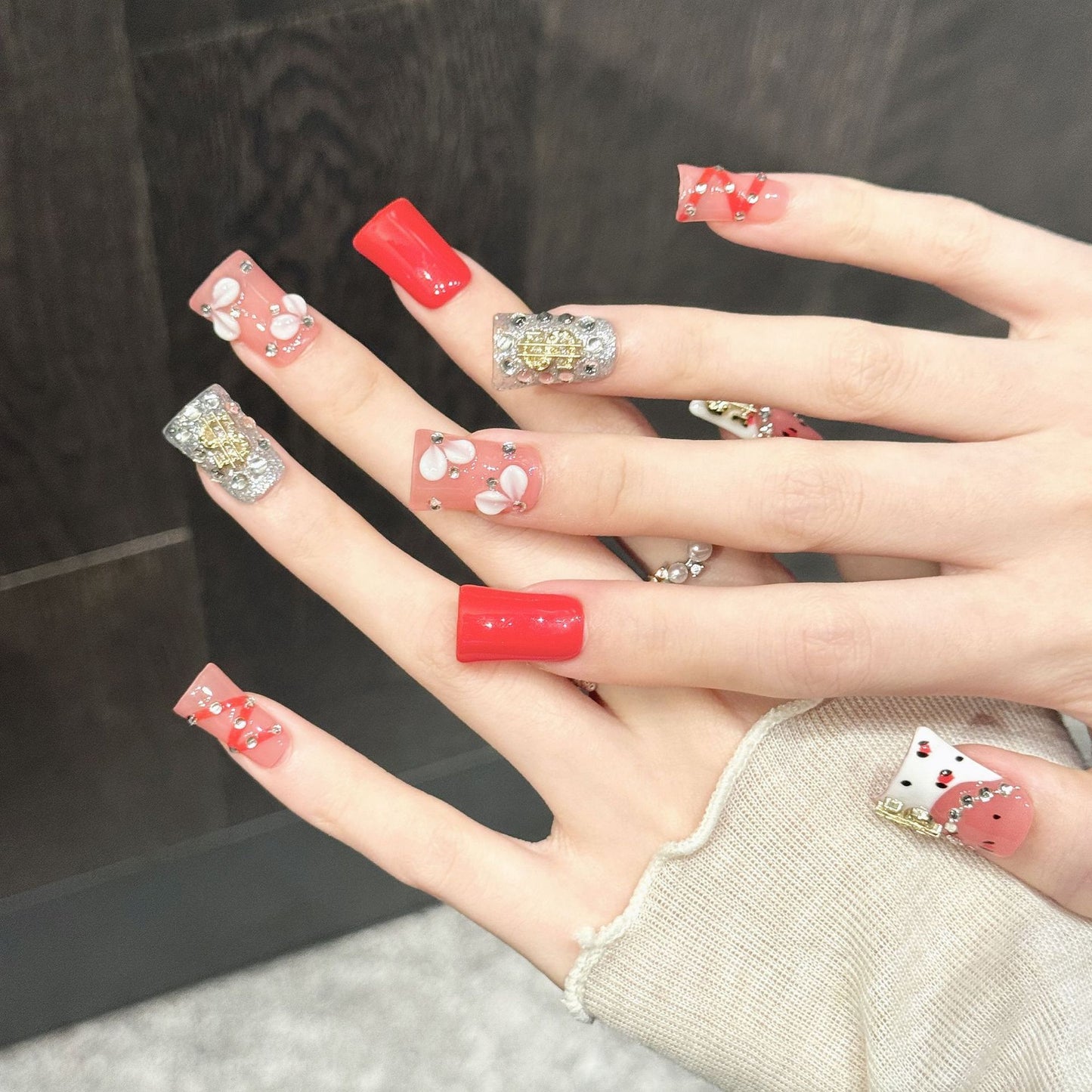 Blush Fortune | Short Duck Press‑on Nails