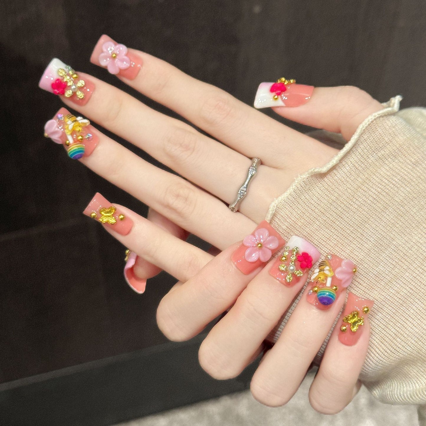 Honey Glow | Short Duck Press‑on Nails