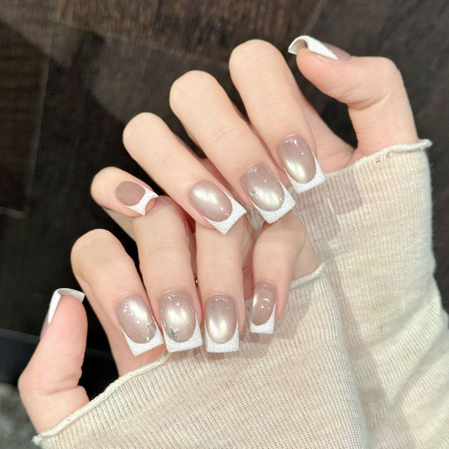 Lunar Spark | Short Square Press‑on Nails