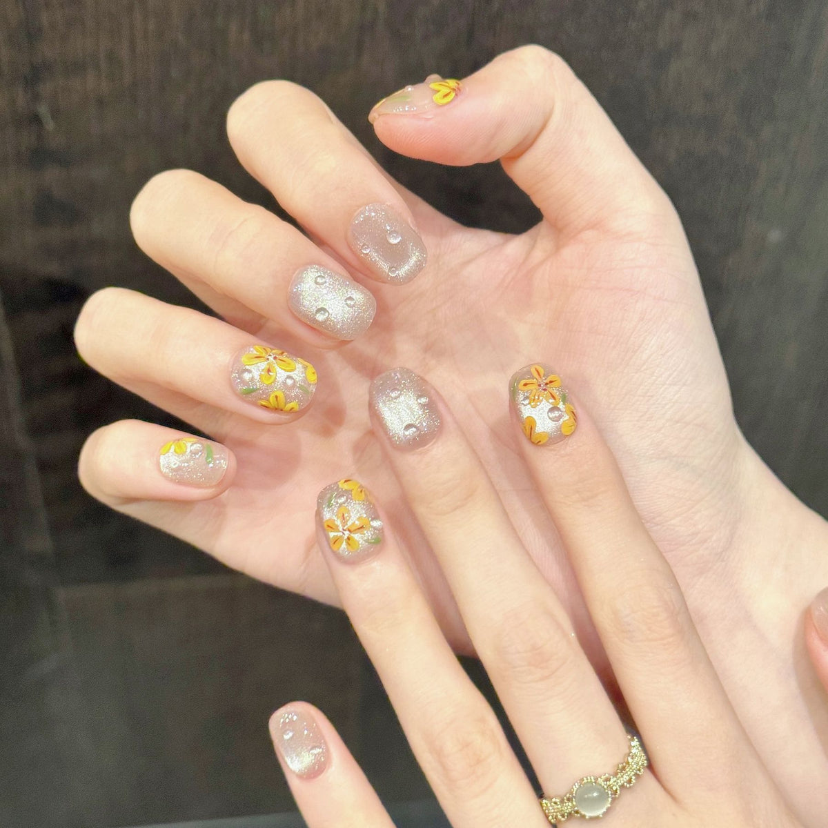 Marigold Glow | Short Square Press‑on Nails