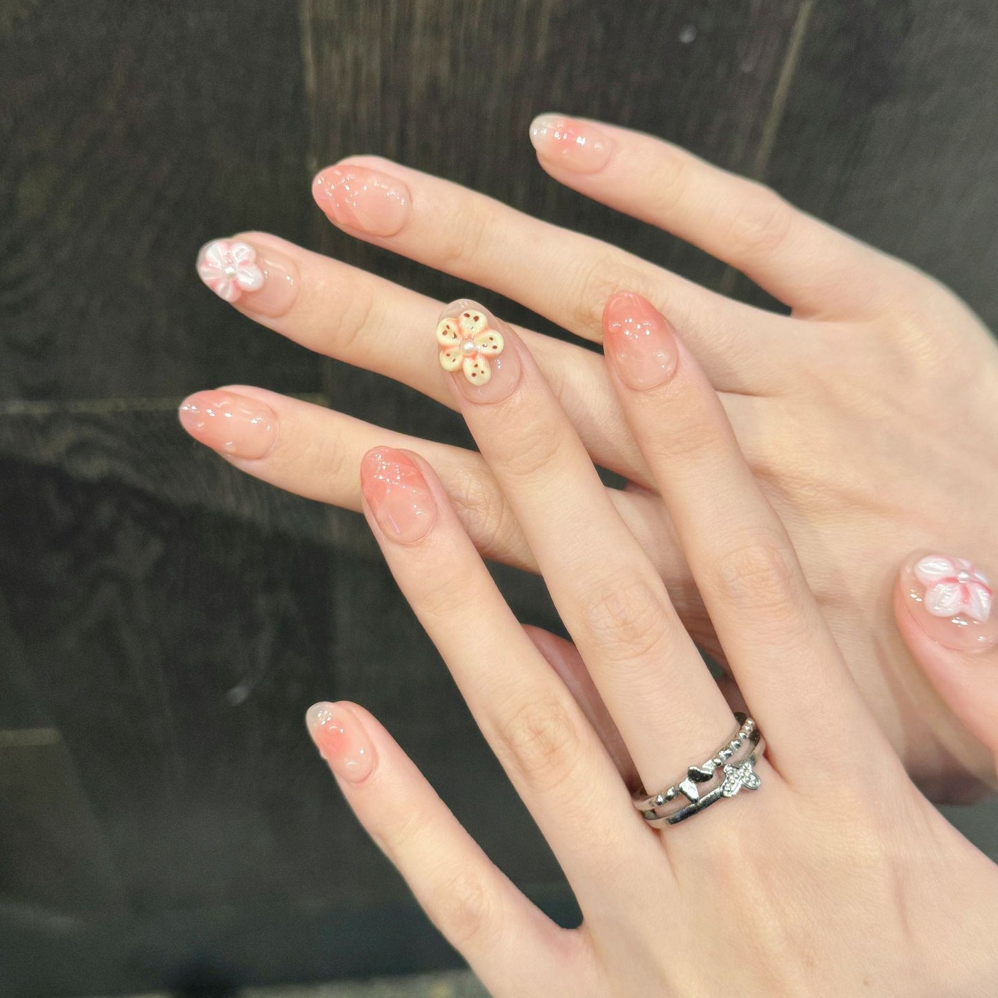 Peach Coast | Short Oval Press‑on Nails