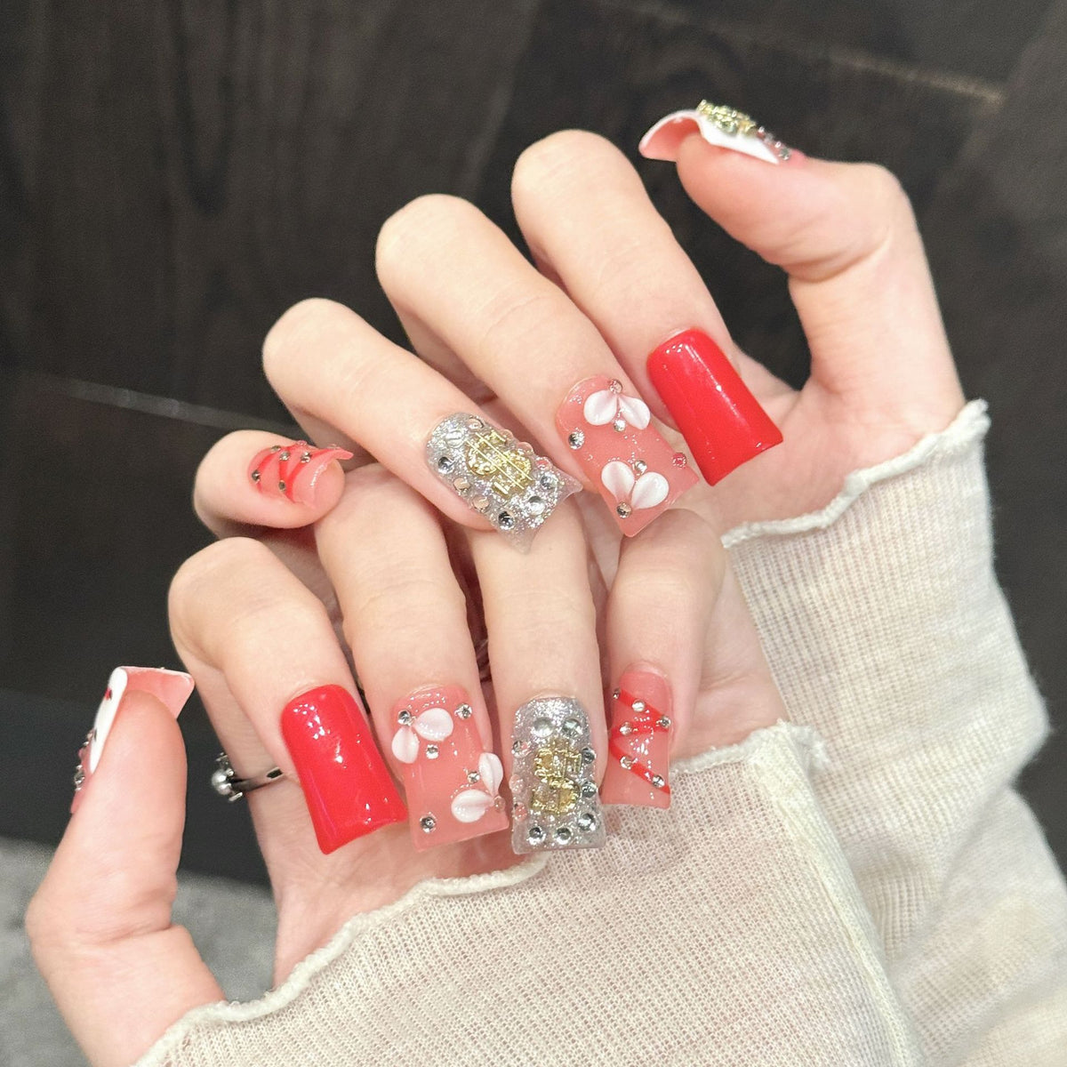 Blush Fortune | Short Duck Press‑on Nails
