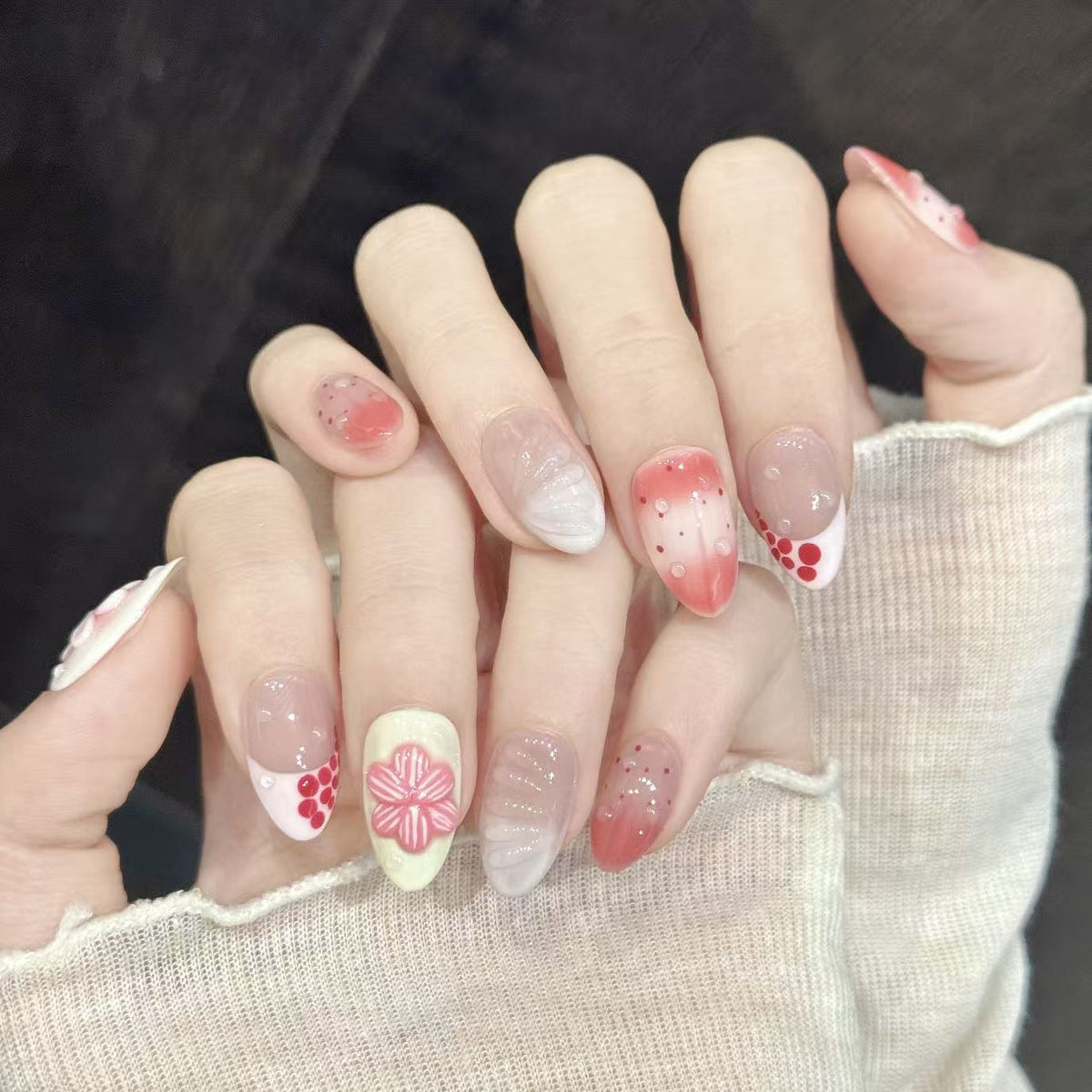 Dew Berry | Short Almond Press‑on Nails