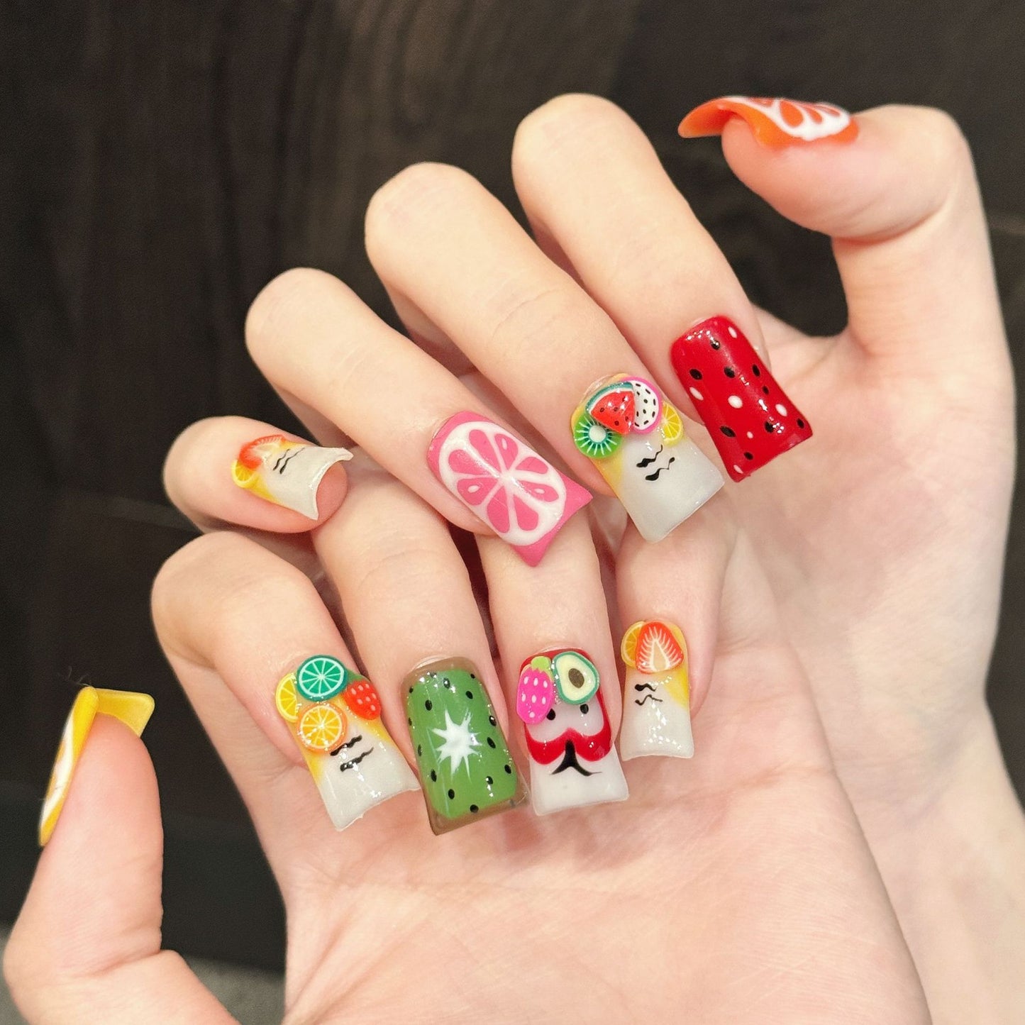 Juicy Summer | Short Duck Press‑on Nails