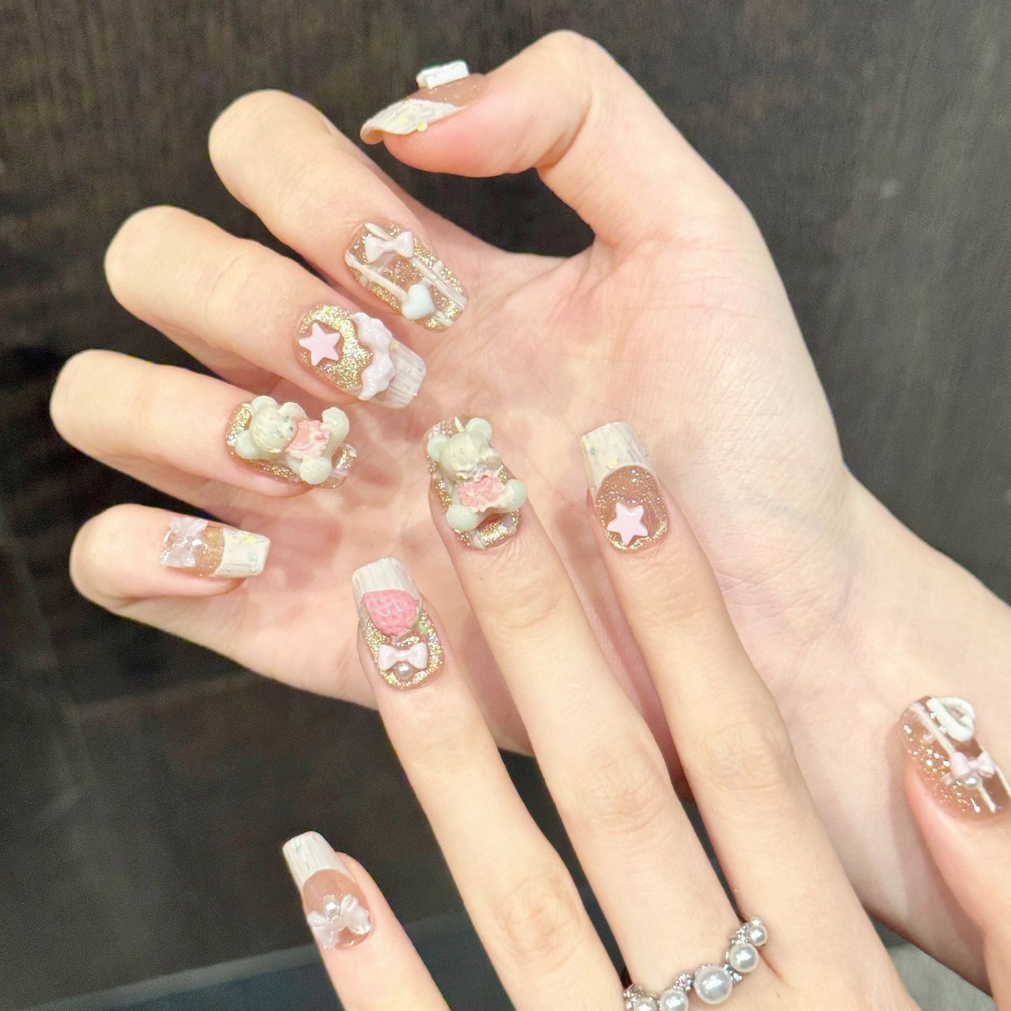 Blush Pearl Sheen | Short Duck Press‑on Nails