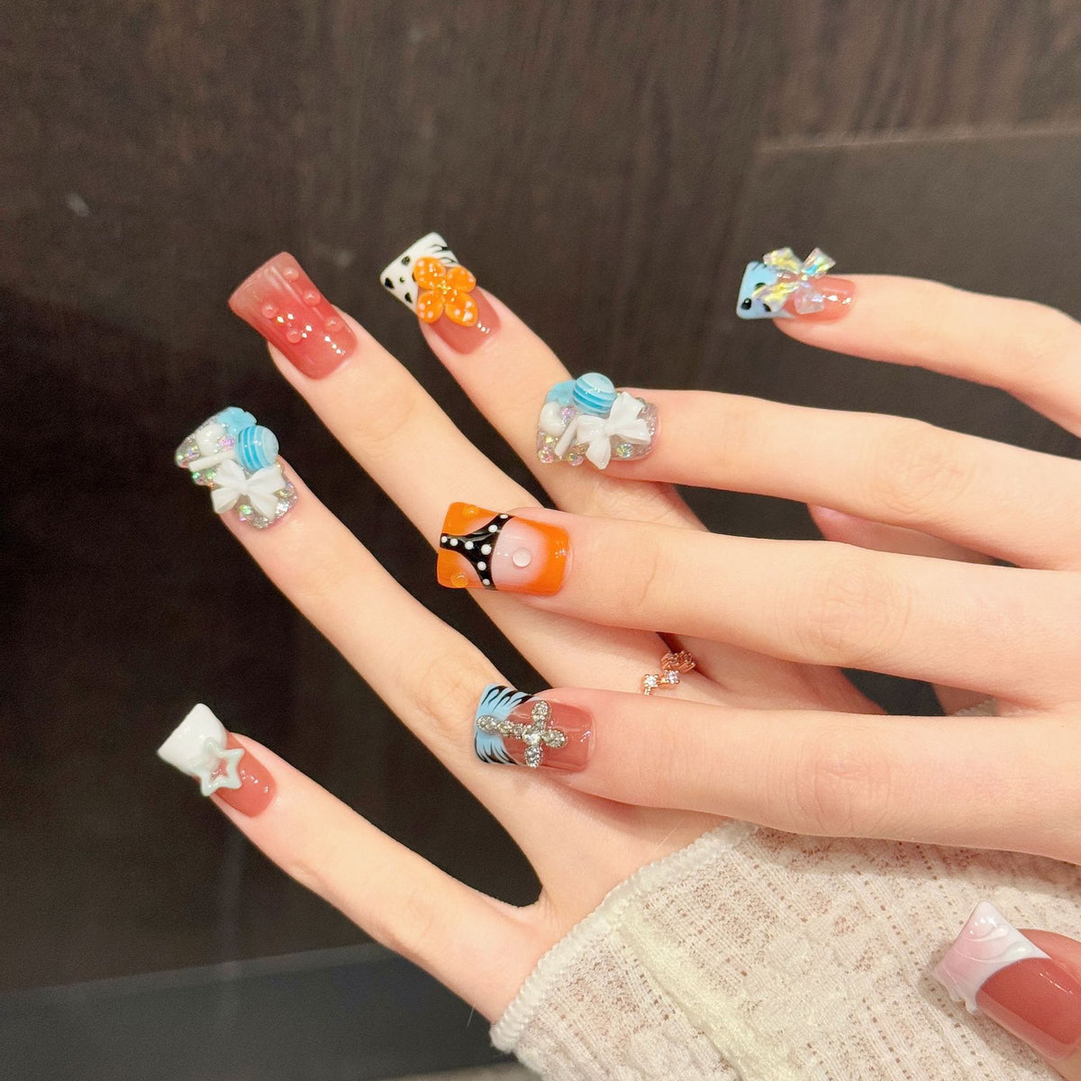 Candy Party Pop | Short Duck Press‑on Nails
