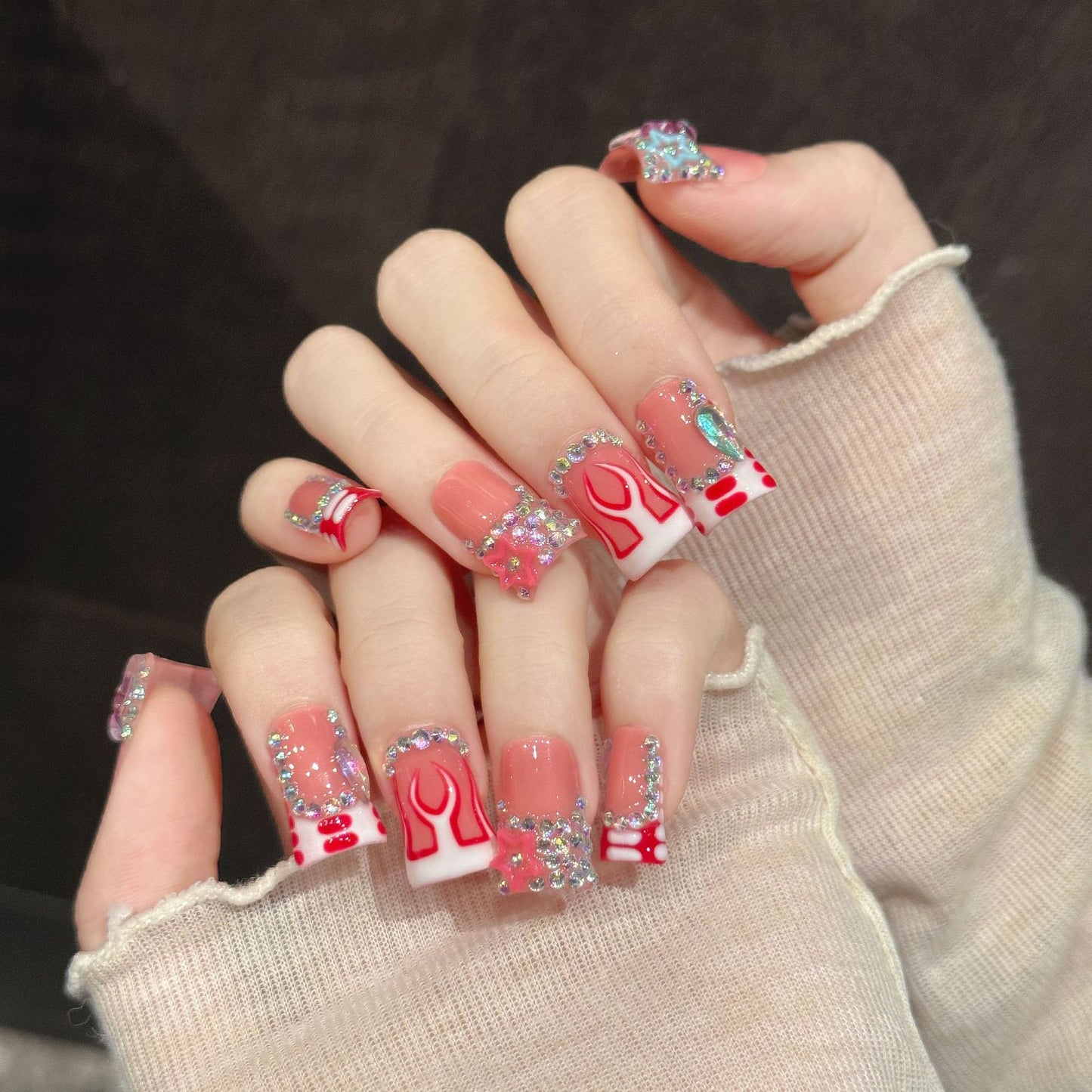 Candy Spark | Short Duck Press‑on Nails