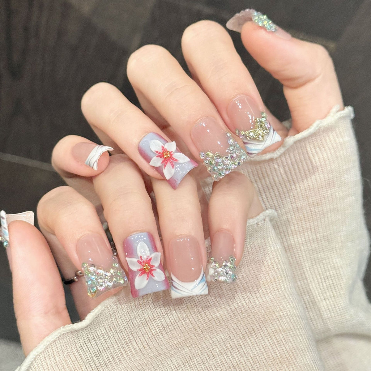 Sunset Gild | Short Duck Press‑on Nails