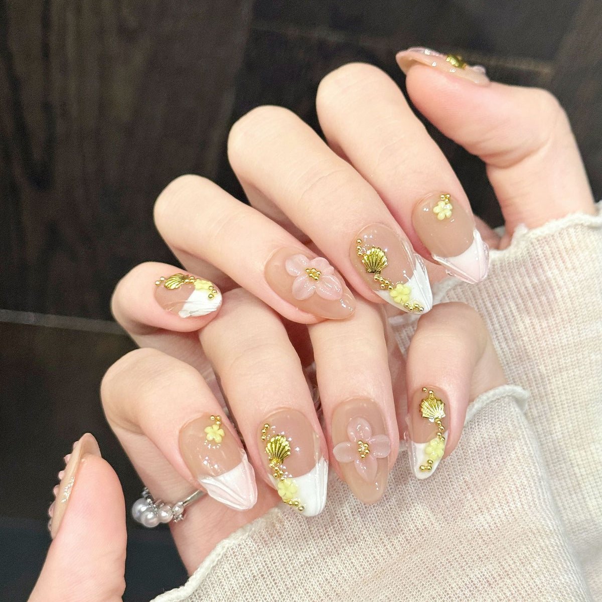 Peach Surf | Short Almond Press‑on Nails