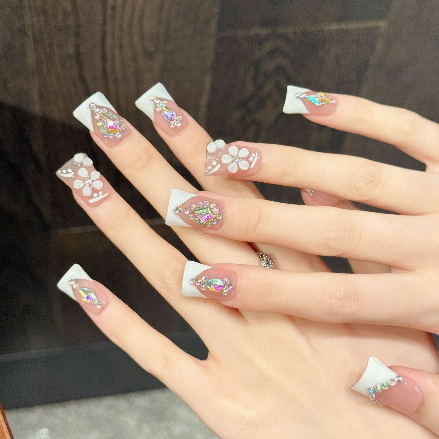 Petal Prism | Short Duck Press‑on Nails