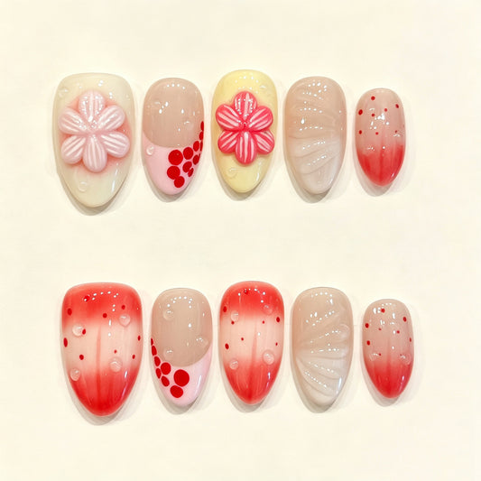 Dew Berry | Short Almond Press‑on Nails
