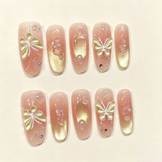 Elthyn Viora | Medium Oval Press‑on Nails