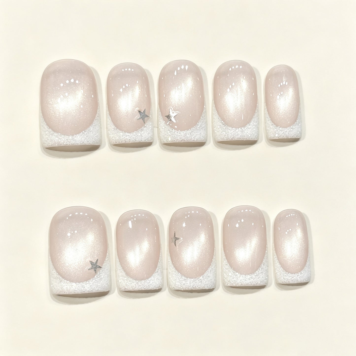 Lunar Spark | Short Square Press‑on Nails