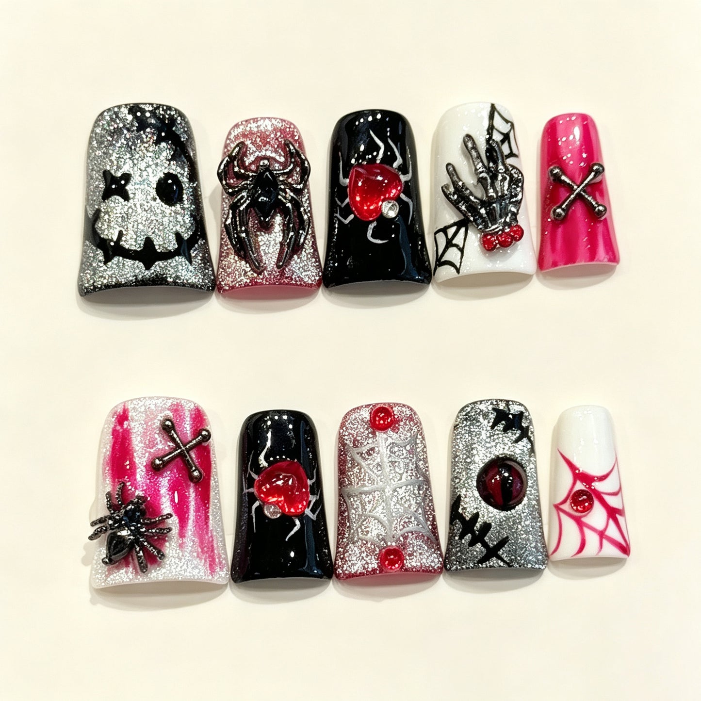 Spider Haze | Short Duck Press‑on Nails