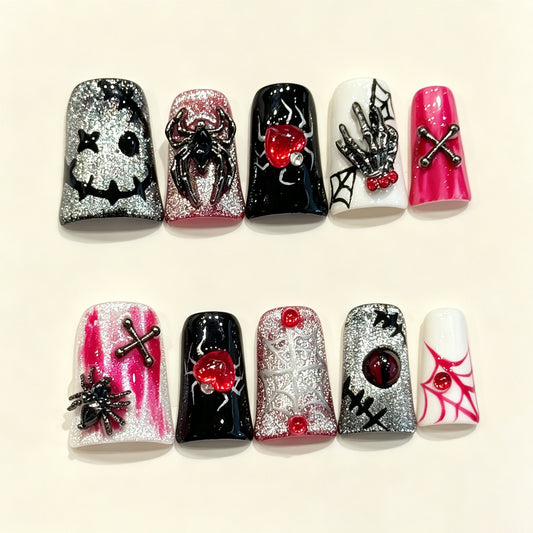 Spider Haze | Short Duck Press‑on Nails