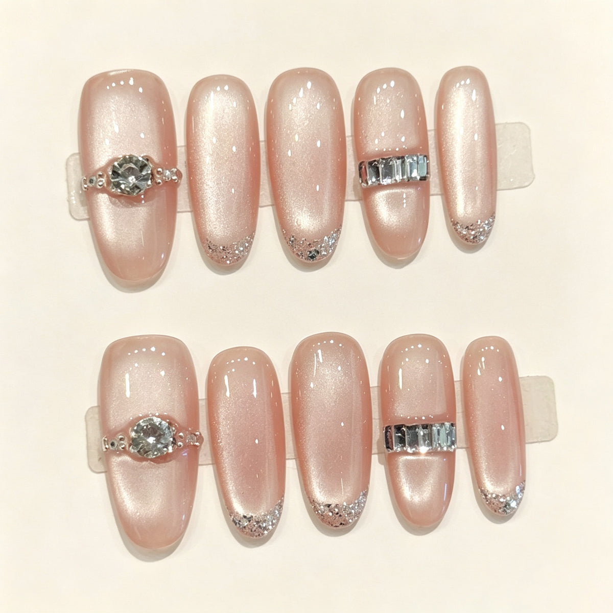 Oath Shine | Medium Oval Press‑on Nails