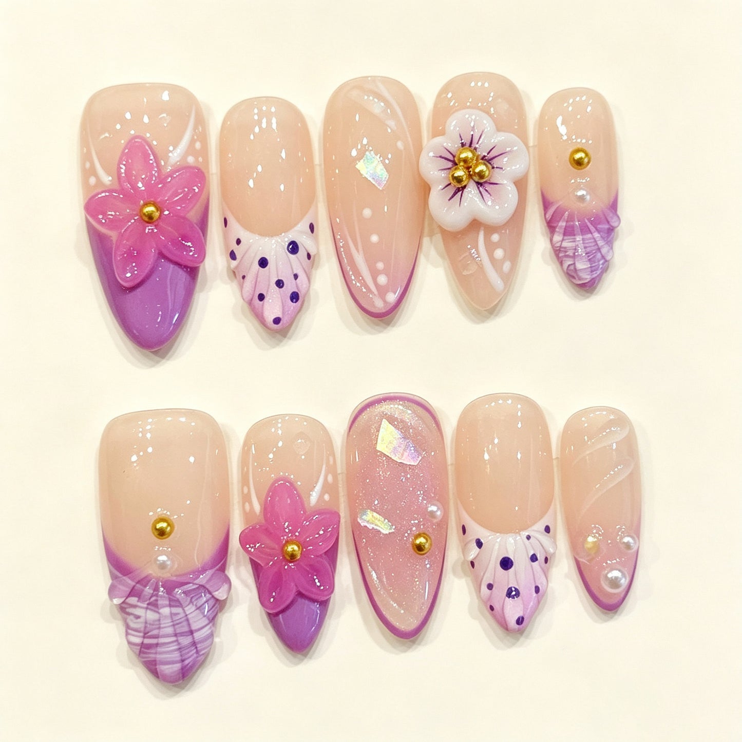Lilac Petal | Medium Almond Press‑on Nails