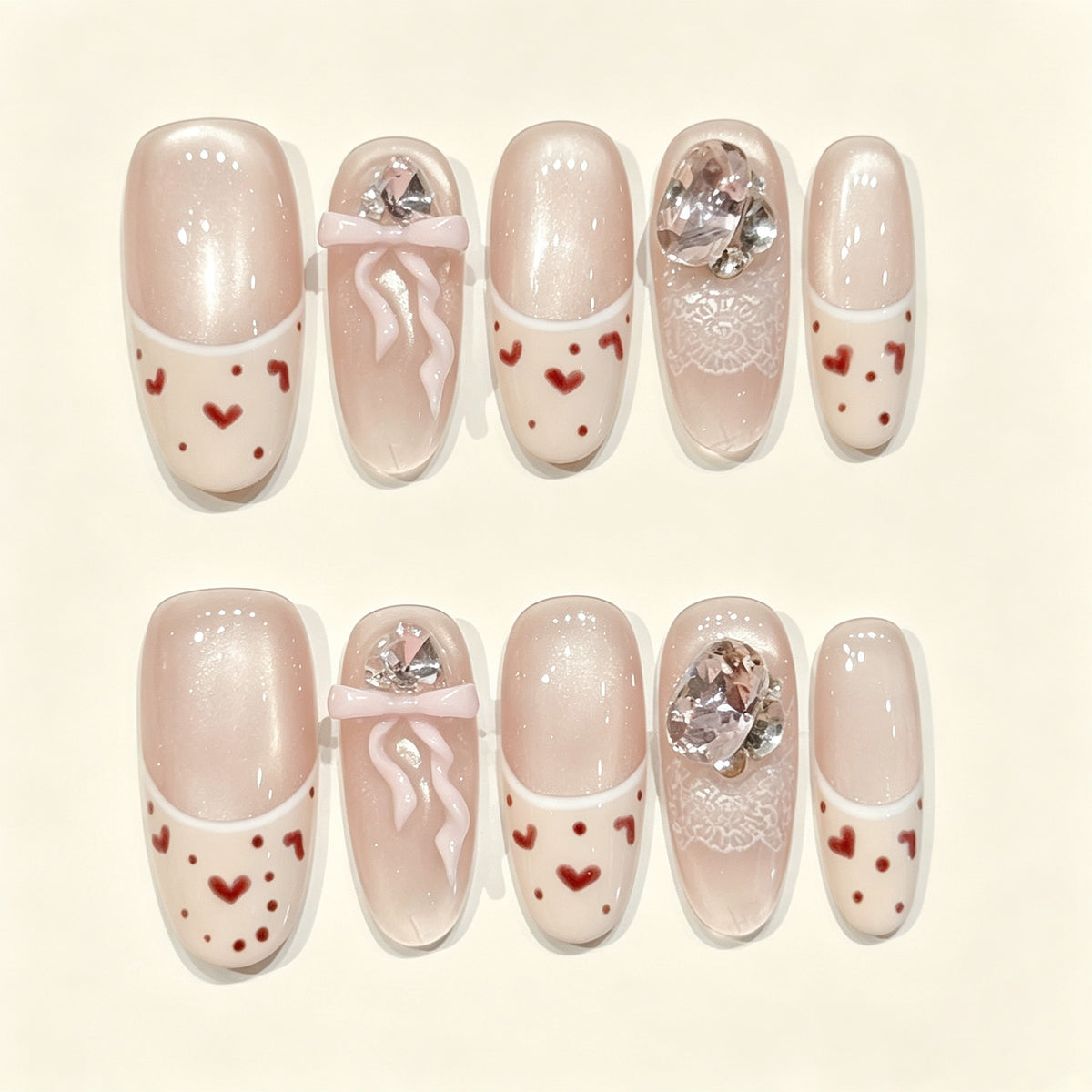 Soft Blush | Medium Oval Press‑on Nails