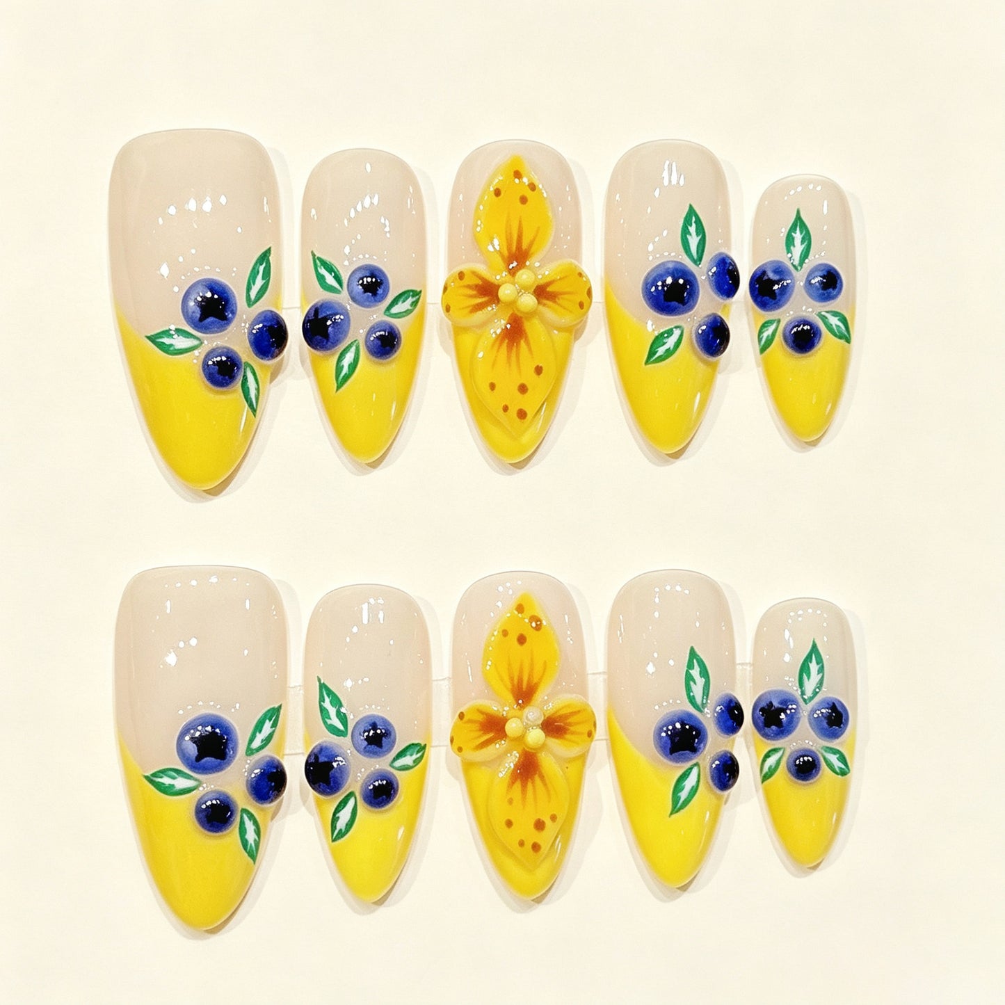 Sunny Berry | Medium Almond Press‑on Nails