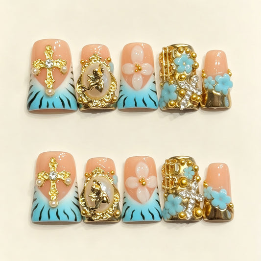Gilded Dream | Short Duck Press‑on Nails
