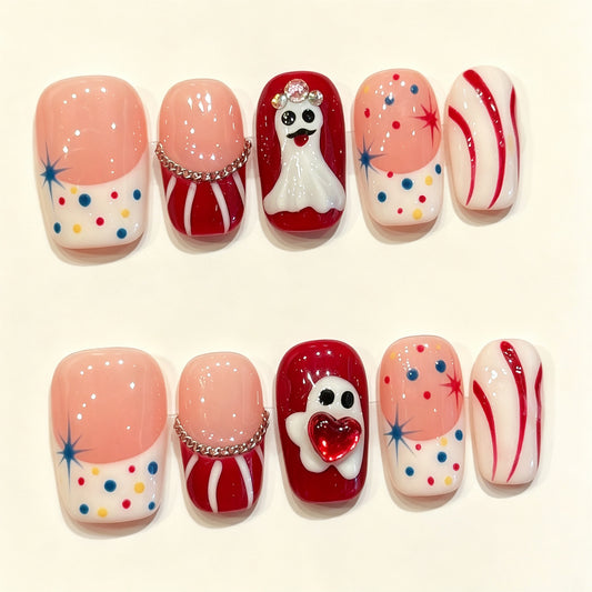 Morrigan Feast | Medium Square Press‑on Nails