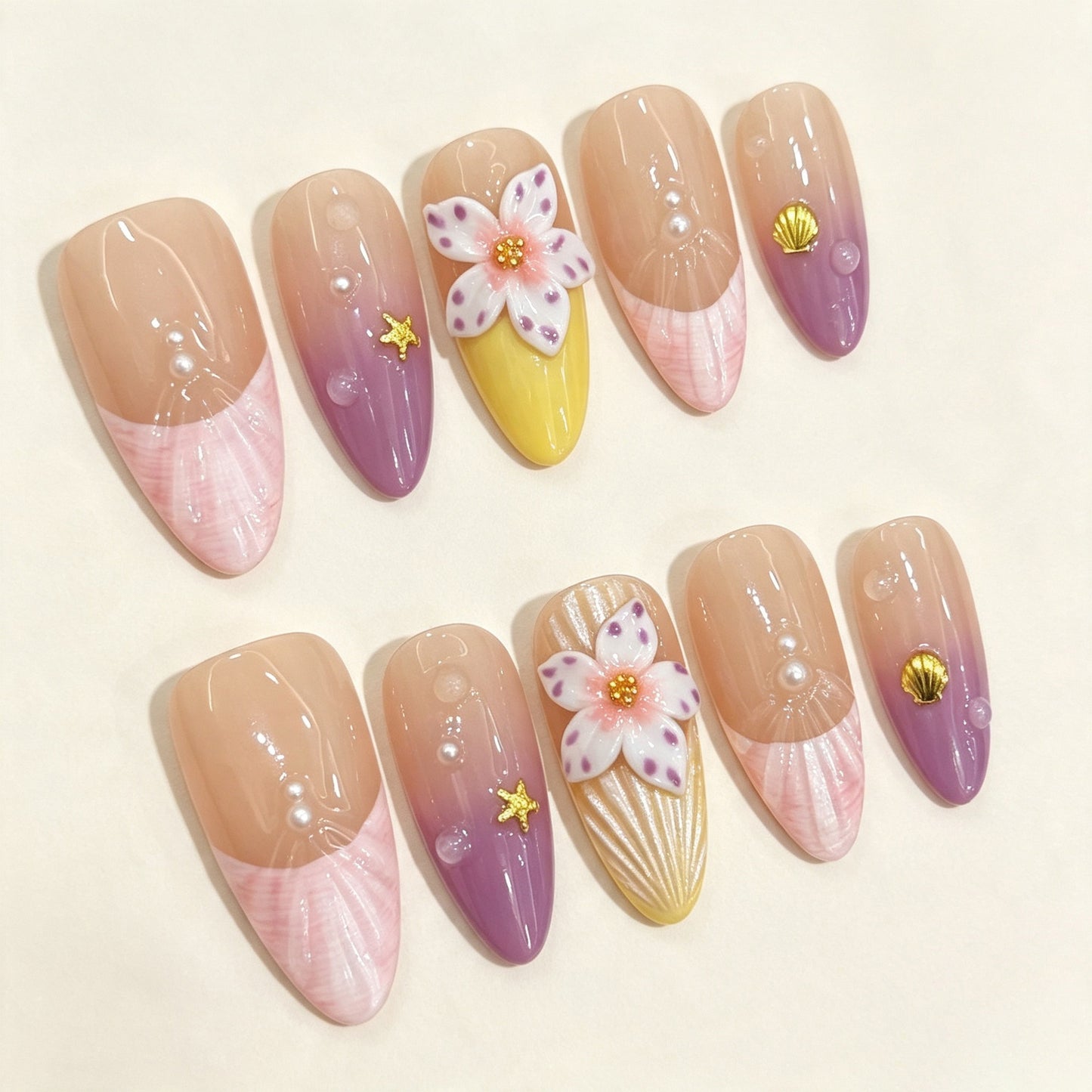 Lavender Drift | Medium Almond Press‑on Nails