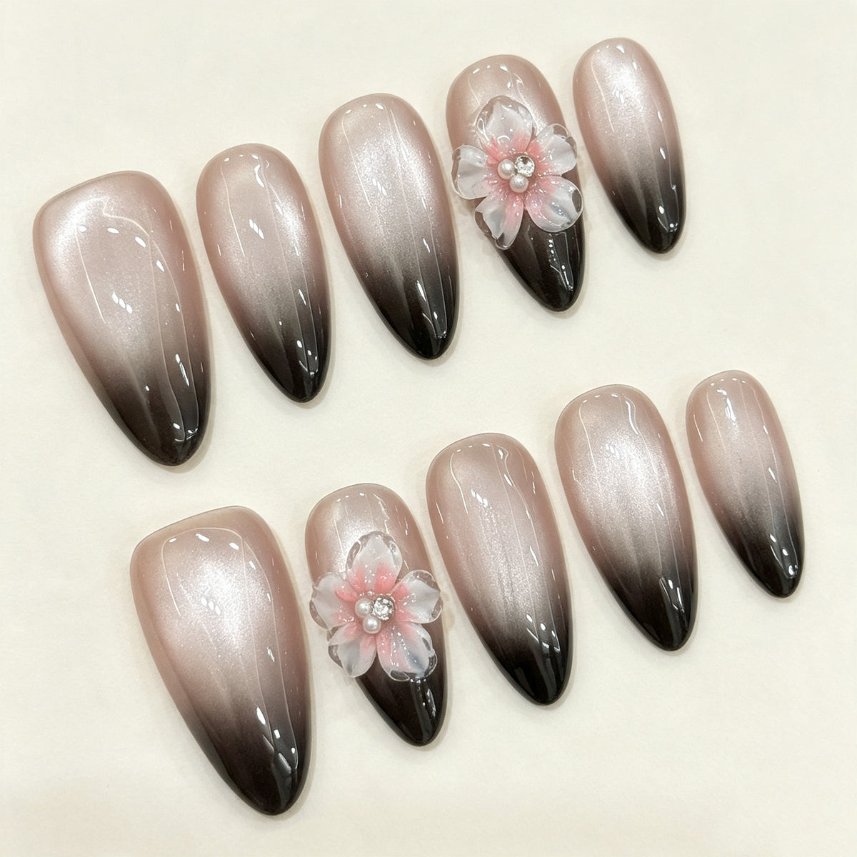 Dusk Petrichor | Medium Almond Press‑on Nails