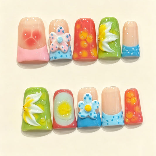 Juicy Pop | Short Duck Press‑on Nails