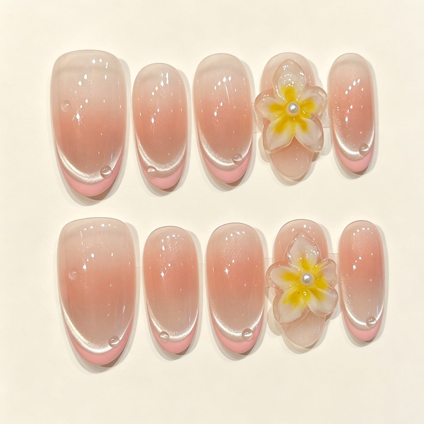 Dew Bloom | Short Oval Press‑on Nails