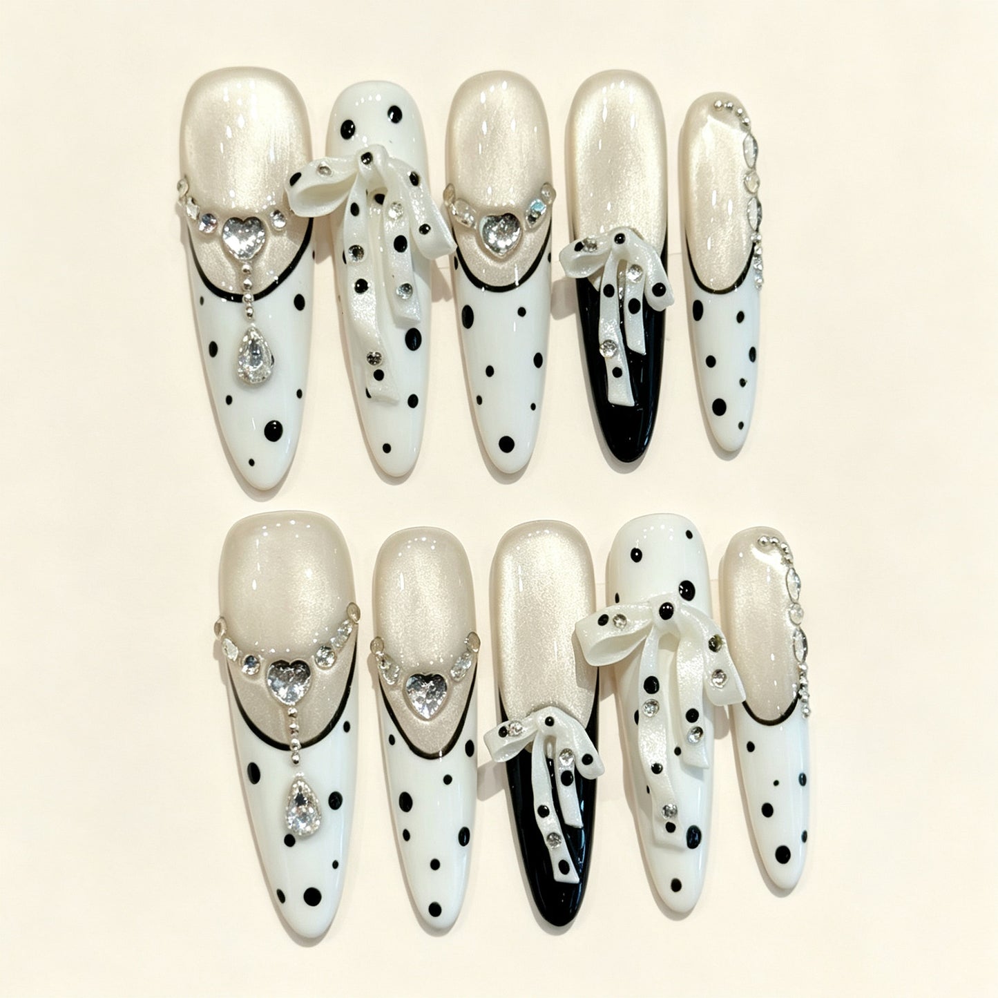 Pola Charm | Long Stiletto Press‑on Nails