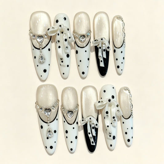 Pola Charm | Long Stiletto Press‑on Nails