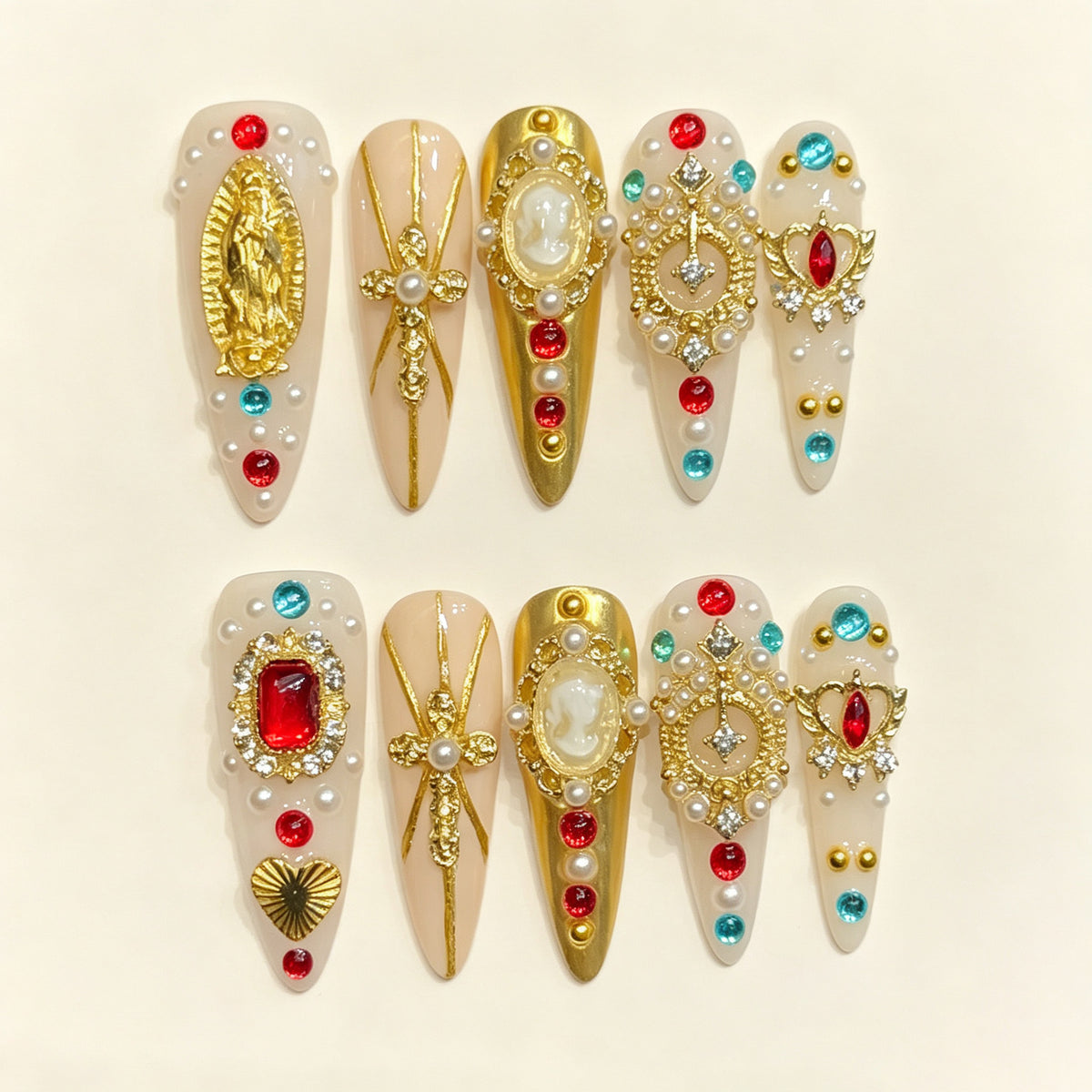 Aurelia Voss | Long Stiletto Press‑on Nails